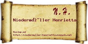Niedermüller Henrietta névjegykártya