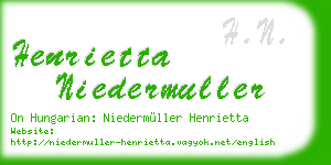 henrietta niedermuller business card